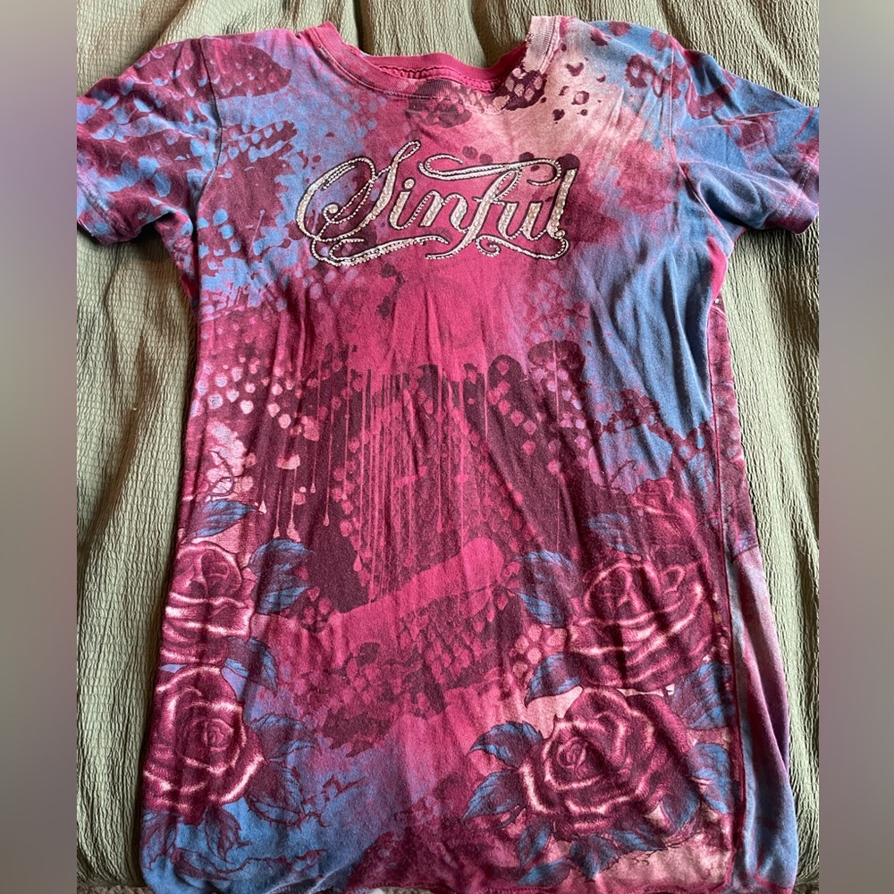 Bedazzled Grunge Fitted Tee